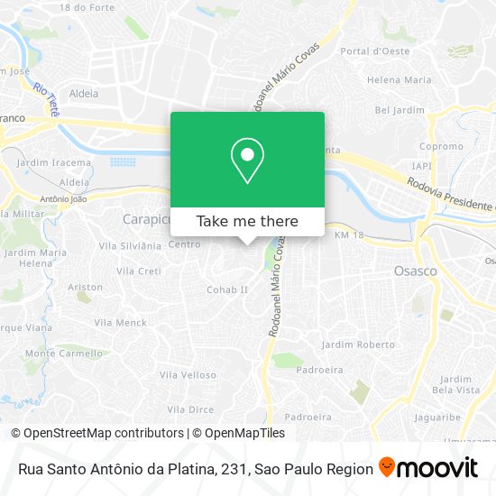 Rua Santo Antônio da Platina, 231 map