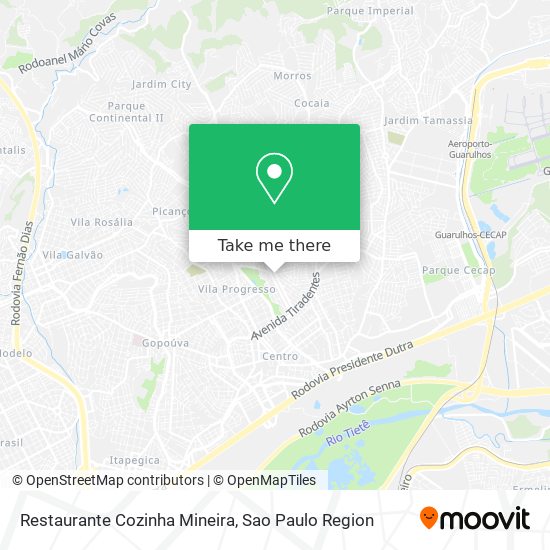 Mapa Restaurante Cozinha Mineira