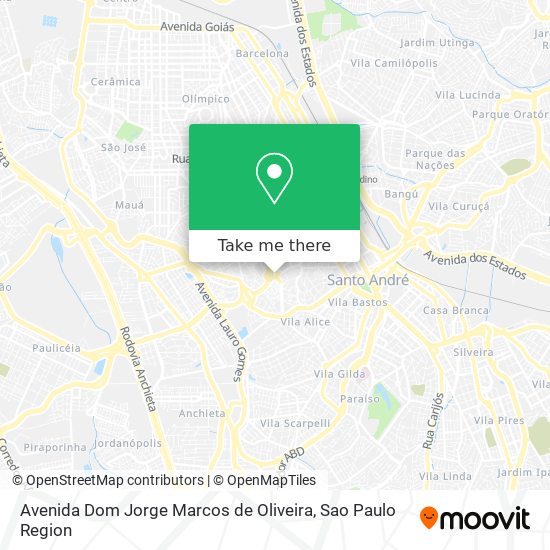 Mapa Avenida Dom Jorge Marcos de Oliveira