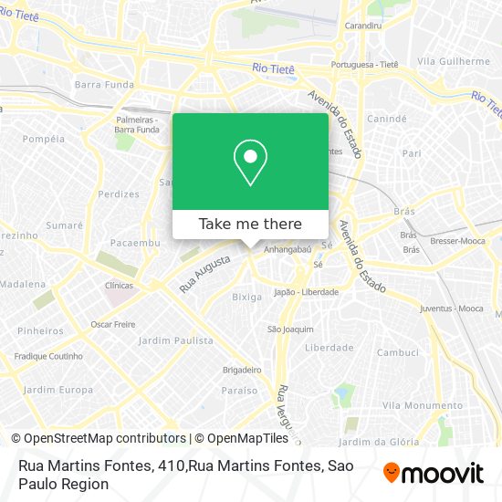 Mapa Rua Martins Fontes, 410,Rua Martins Fontes