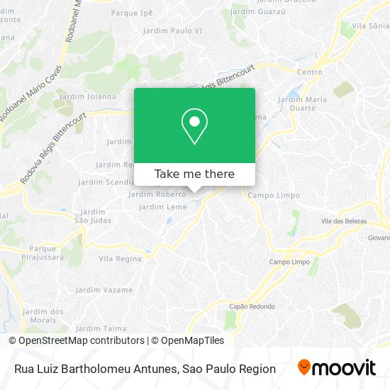 Rua Luiz Bartholomeu Antunes map