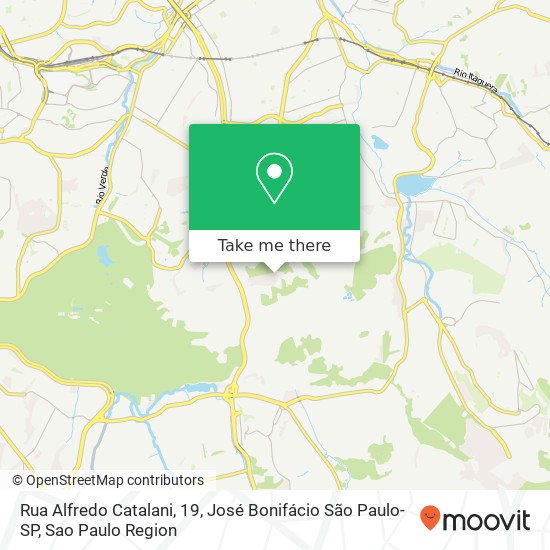 Mapa Rua Alfredo Catalani, 19, José Bonifácio São Paulo-SP