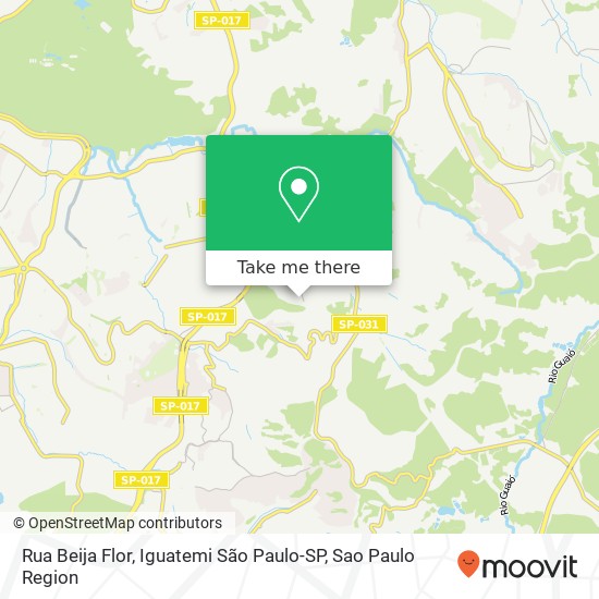 Mapa Rua Beija Flor, Iguatemi São Paulo-SP