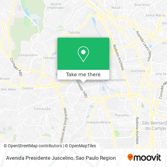 Avenida Presidente Juscelino map