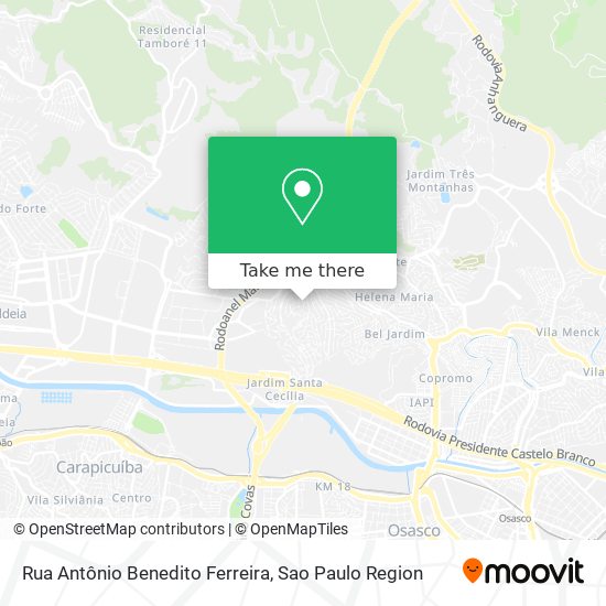 Rua Antônio Benedito Ferreira map