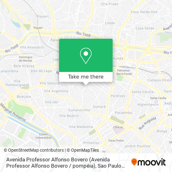 Avenida Professor Alfonso Bovero map