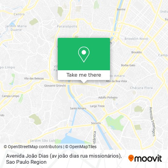 Mapa Avenida João Dias (av joão dias rua missionários)