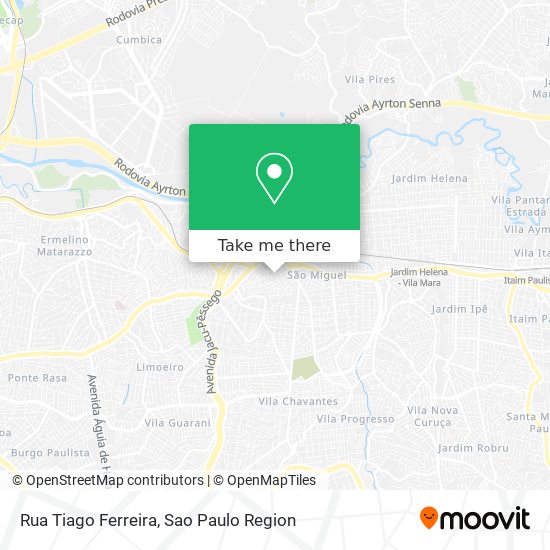 Mapa Rua Tiago Ferreira