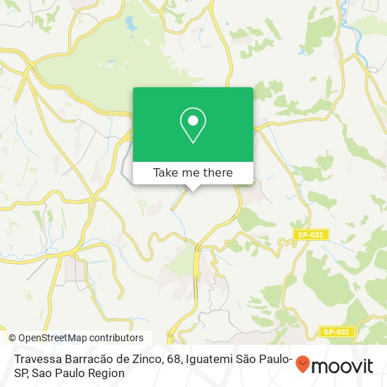Mapa Travessa Barracão de Zinco, 68, Iguatemi São Paulo-SP