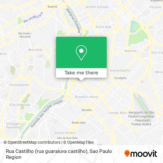 Rua Castilho (rua guaraiuva castilho) map