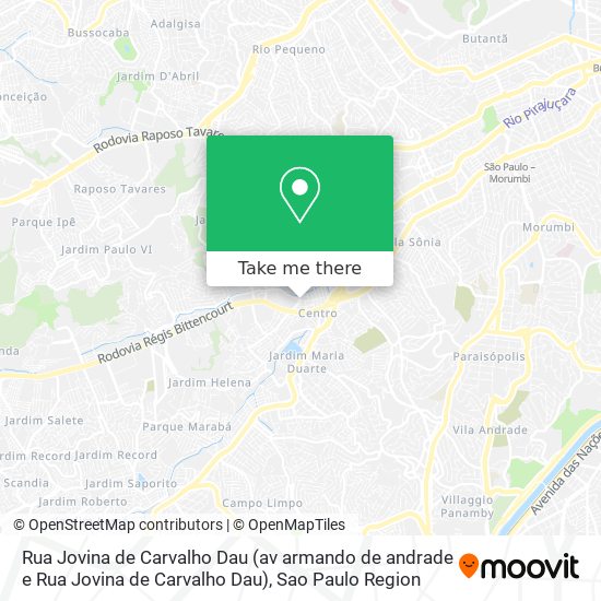 Rua Jovina de Carvalho Dau (av armando de andrade e Rua Jovina de Carvalho Dau) map