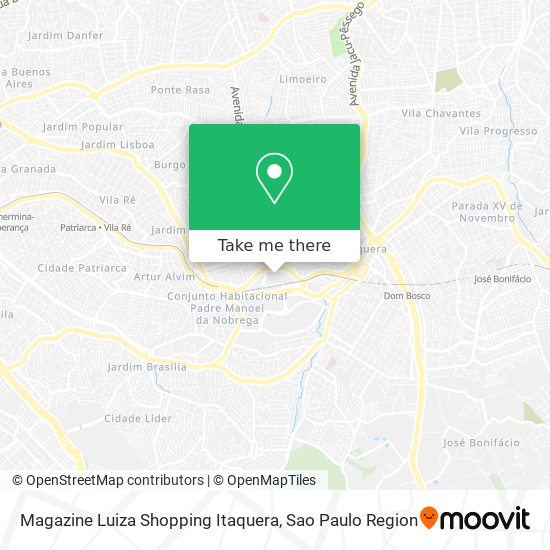 Mapa Magazine Luiza Shopping Itaquera