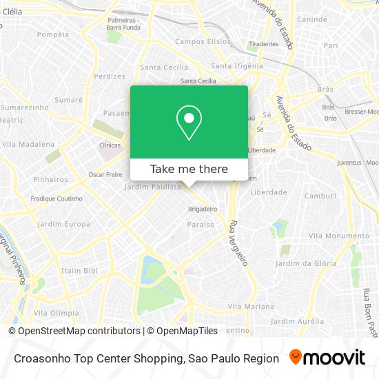 Mapa Croasonho Top Center Shopping