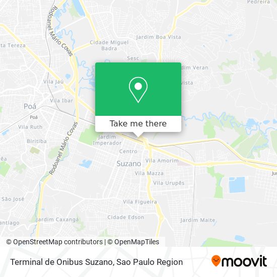Terminal de Onibus Suzano map