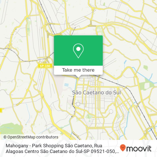 Mapa Mahogany - Park Shopping São Caetano, Rua Alagoas Centro São Caetano do Sul-SP 09521-050