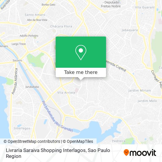 Livraria Saraiva Shopping Interlagos map