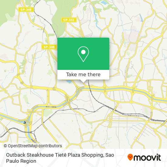 Mapa Outback Steakhouse Tietê Plaza Shopping