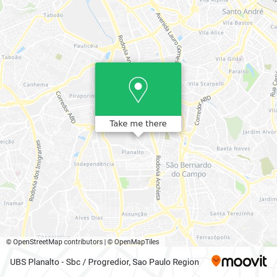 UBS Planalto - Sbc / Progredior map