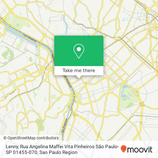 Mapa Lenny, Rua Angelina Maffei Vita Pinheiros São Paulo-SP 01455-070