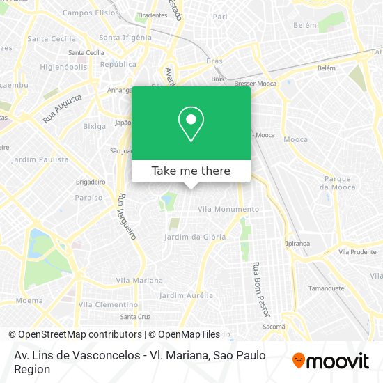Mapa Av. Lins de Vasconcelos - Vl. Mariana