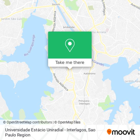 Universidade Estácio Uniradial - Interlagos map