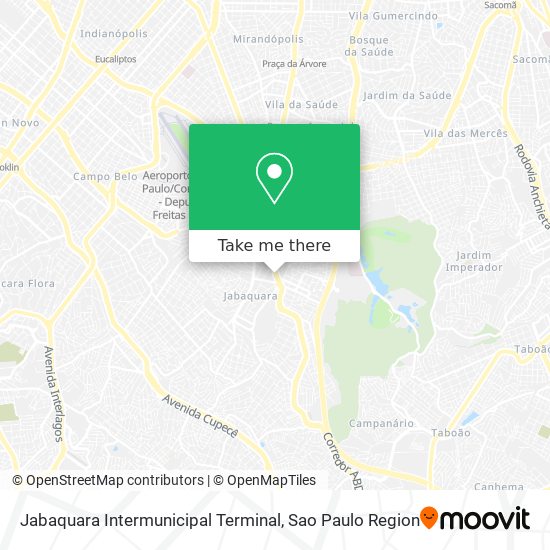 Jabaquara Intermunicipal Terminal map