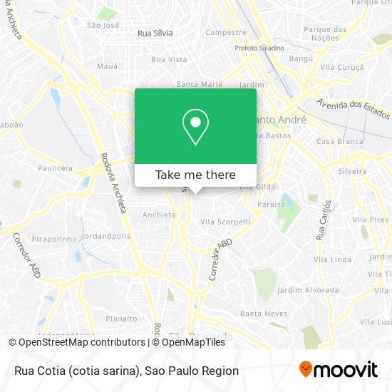 Rua Cotia (cotia sarina) map