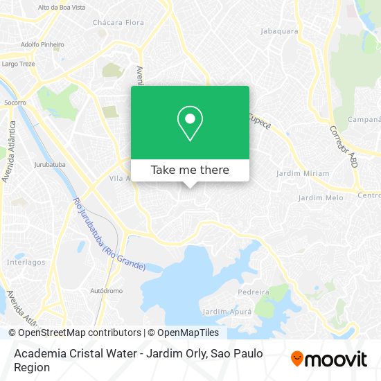 Academia Cristal Water - Jardim Orly map