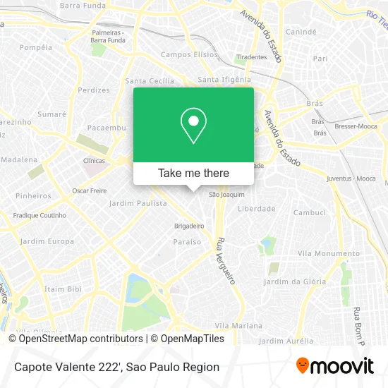 Capote Valente 222' map