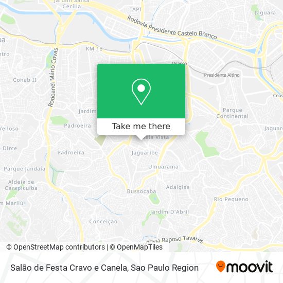 Salão de Festa Cravo e Canela map