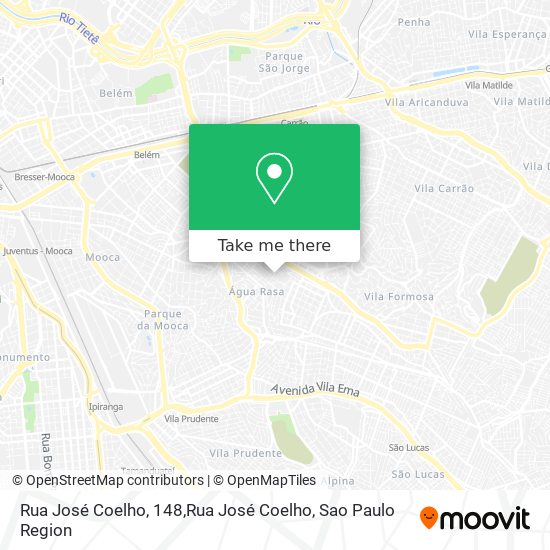 Mapa Rua José Coelho, 148,Rua José Coelho