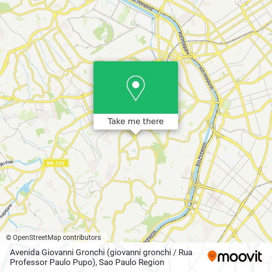 Mapa Avenida Giovanni Gronchi (giovanni gronchi / Rua Professor Paulo Pupo)