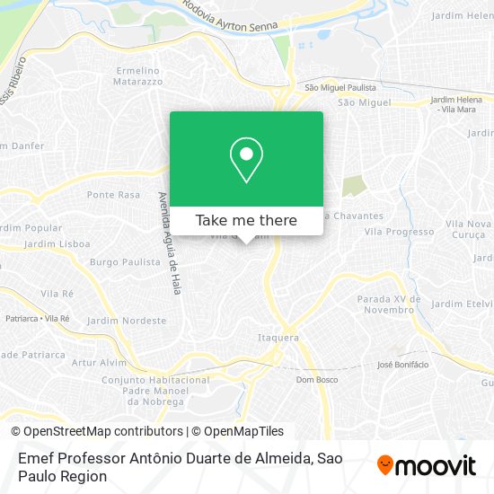 Mapa Emef Professor Antônio Duarte de Almeida