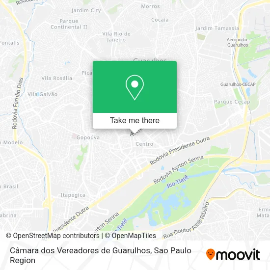 Câmara dos Vereadores de Guarulhos map