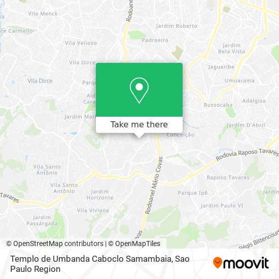 Templo de Umbanda Caboclo Samambaia map
