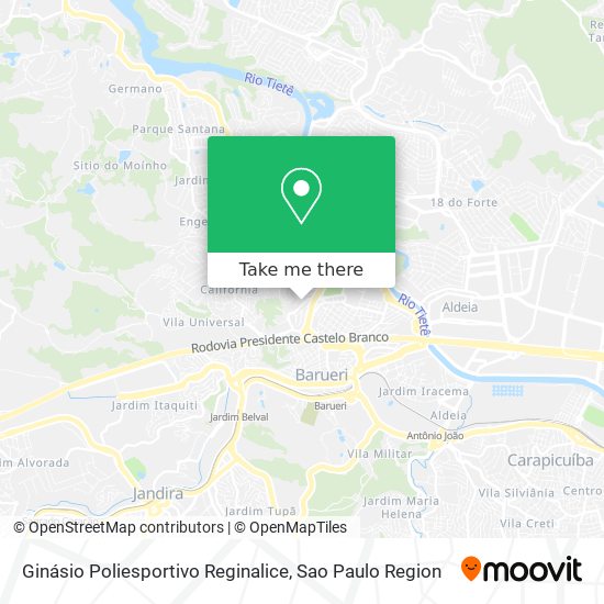 Ginásio Poliesportivo Reginalice map