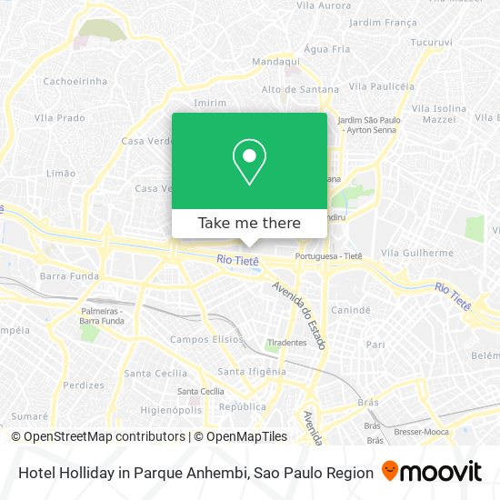 Hotel Holliday in Parque Anhembi map