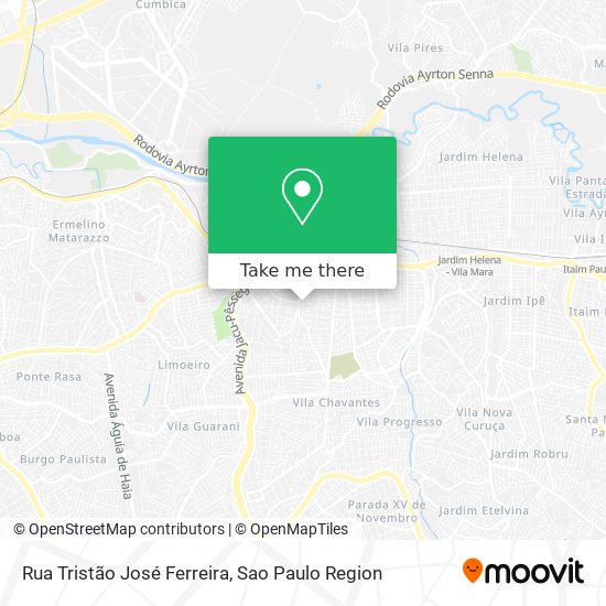 Mapa Rua Tristão José Ferreira