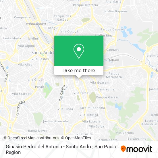 Ginásio Pedro del Antonia - Santo André map