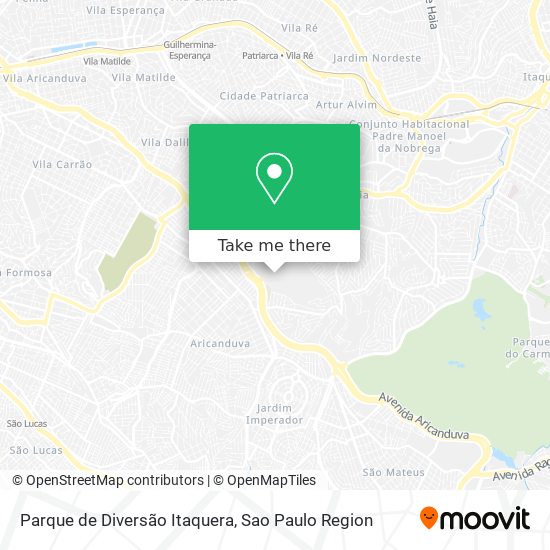 Parque de Diversão Itaquera map