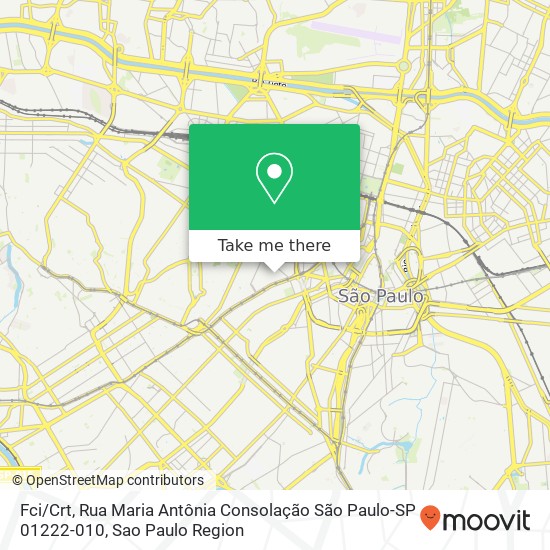 Fci / Crt, Rua Maria Antônia Consolação São Paulo-SP 01222-010 map