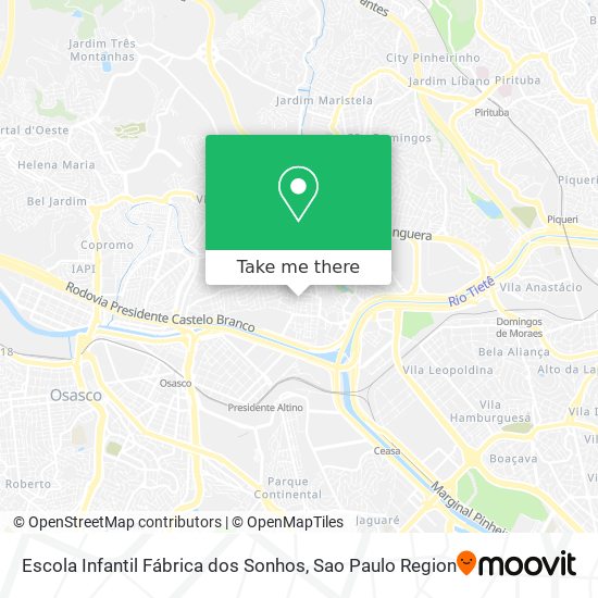 Mapa Escola Infantil Fábrica dos Sonhos