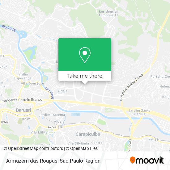 Mapa Armazém das Roupas