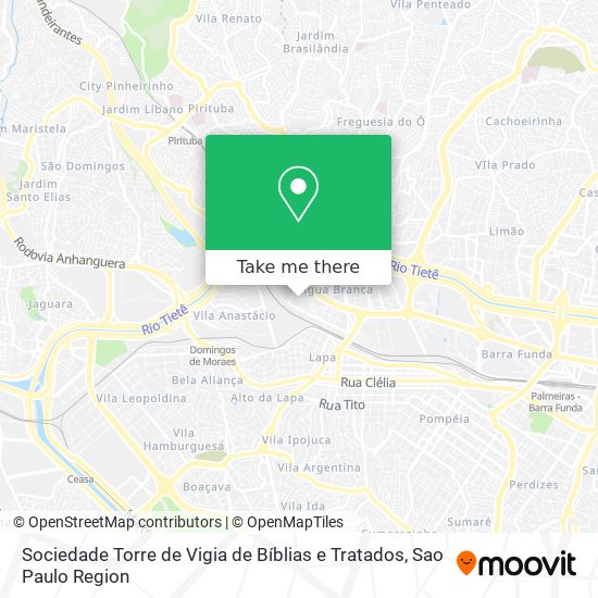 Mapa Sociedade Torre de Vigia de Bíblias e Tratados