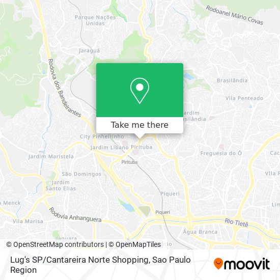 Mapa Lug's SP / Cantareira Norte Shopping