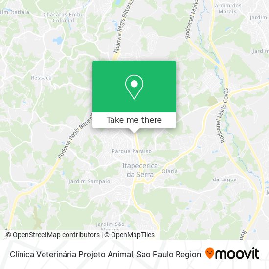 Clínica Veterinária Projeto Animal map