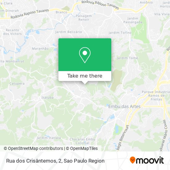 Rua dos Crisântemos, 2 map