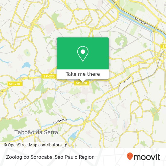 Zoologico Sorocaba map