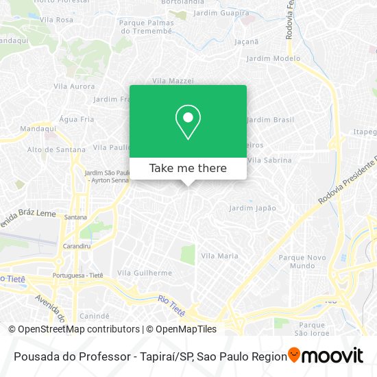 Pousada do Professor - Tapiraí / SP map