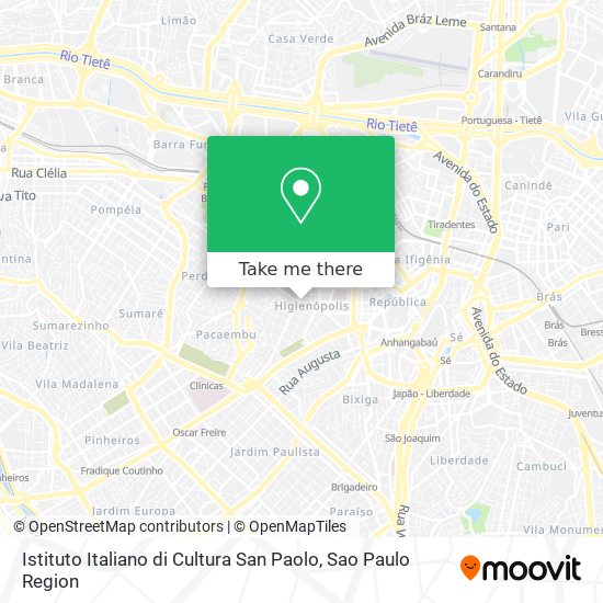 Mapa Istituto Italiano di Cultura San Paolo